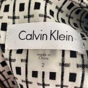 NWT size 2 Calvin Klein black and white business professional dress